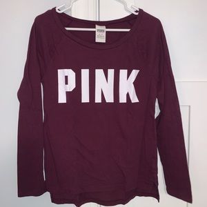 Victoria’s Secret pink maroon long sleeve shirt